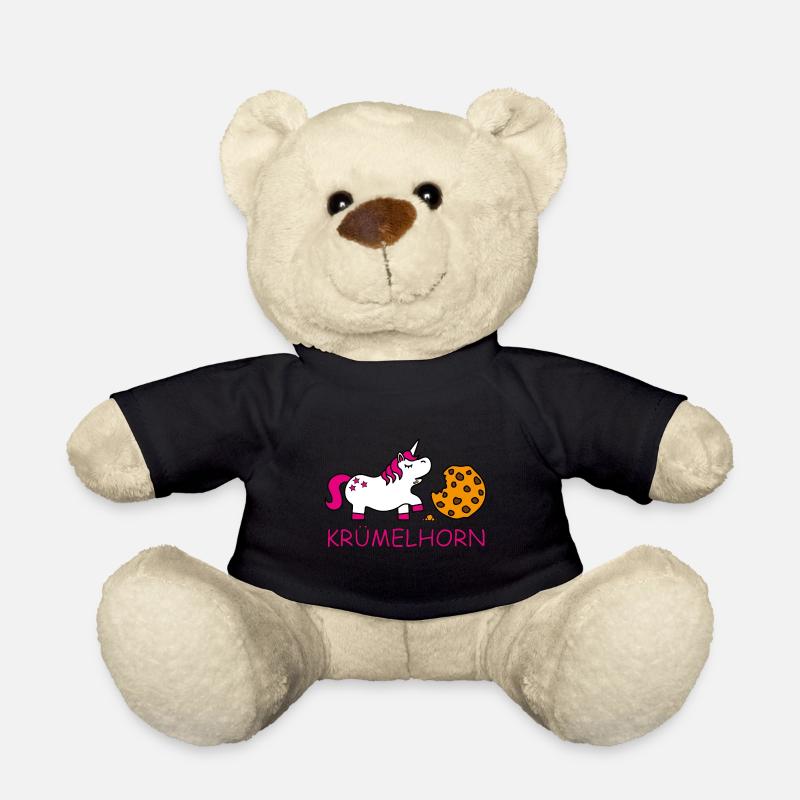 Einhorn, Unicorn "Krümelhorn" - Teddy - Schwarz