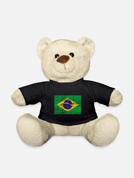 Brésil drapeau du Brésil - Nounours - noir