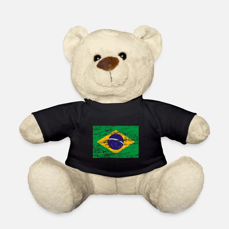 Brésil drapeau du Brésil - Nounours - noir