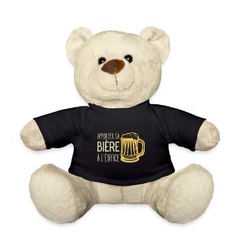 apporter sa bière à l'édifice - Nounours - noir - Devant