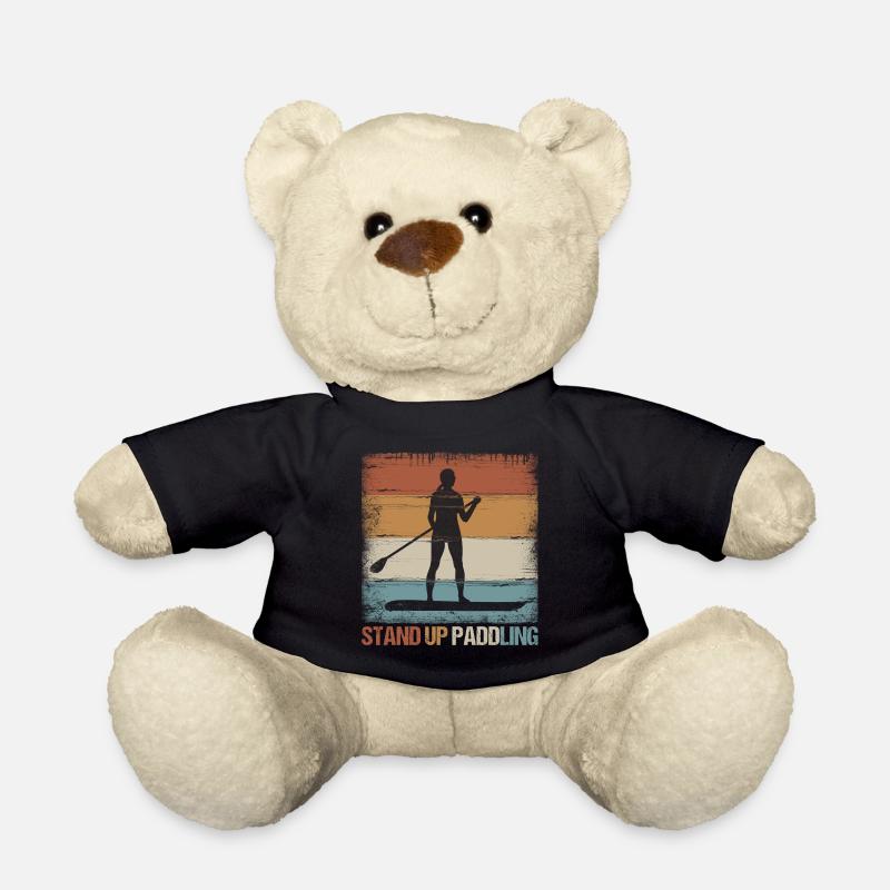 SUP stand up paddle stand up paddling woman gift - Teddy Bear - black