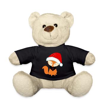 Christmas Fox Child - Teddy Bear - black - Front