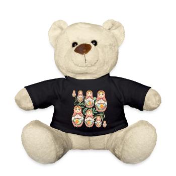 Matryoshka Russia Babushka doll - Teddy Bear - black - Front