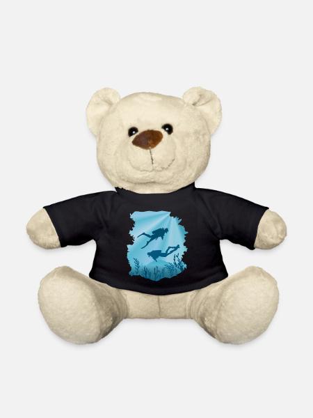 Taucher Unterwasser, Tauchen - Teddy - Schwarz
