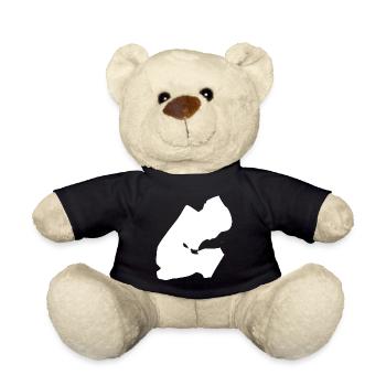 Djibouti map flag - Teddy Bear - black - Front