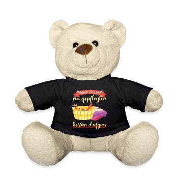 Mein Traum Aufguss Lustiger Sauna Spruch - Teddy - Schwarz - Vorne