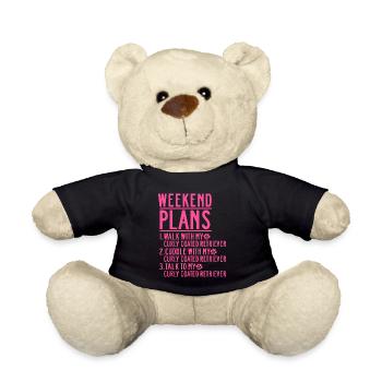 Curly Coated Retriever Mom Frauchen Spruch Pink - Teddy - Schwarz - Vorne