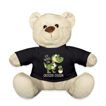Großer Cousin 2026 Dinosaurier Ei Dinos Baby Dino - Teddy - Schwarz - Vorne