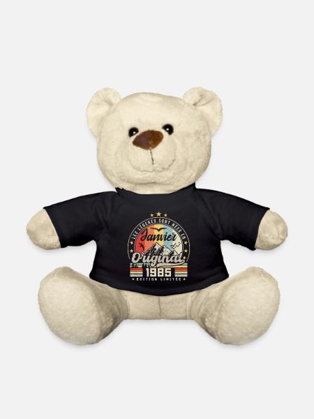 Janvier 1985 Vintage Rétro Anniversaire 1985 - Nounours - noir
