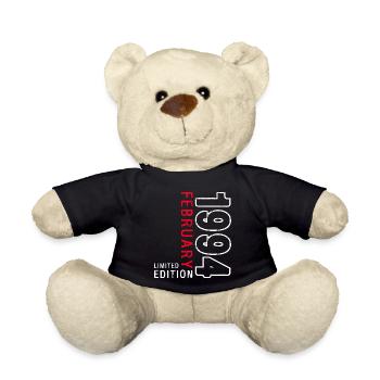 30. Geburtstag Februar Jahrgang 1994 Vintage - Teddy - Schwarz - Vorne