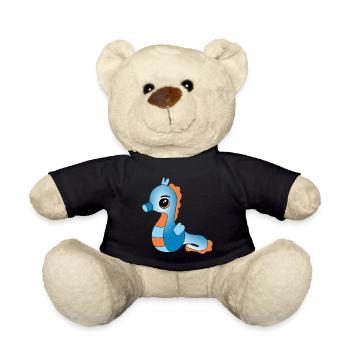 Knuffiges Seepferdchen - Teddy - Schwarz - Vorne