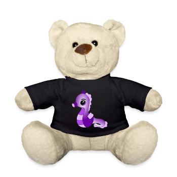 Knuffiges Seepferdchen - Teddy - Schwarz - Vorne