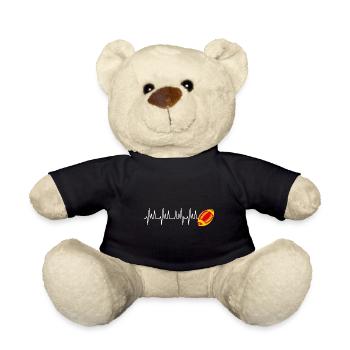 heartbeat rugby club supporter Perpignan - Teddy Bear - black - Front