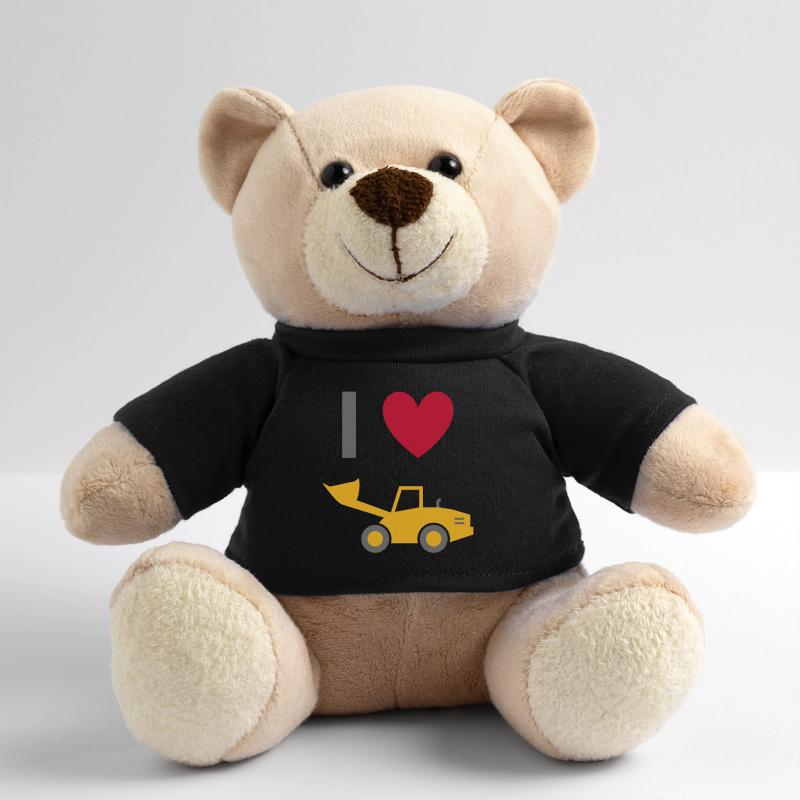 ★ Design colors can be changed ★ I love wheel loaders Teddy Bear