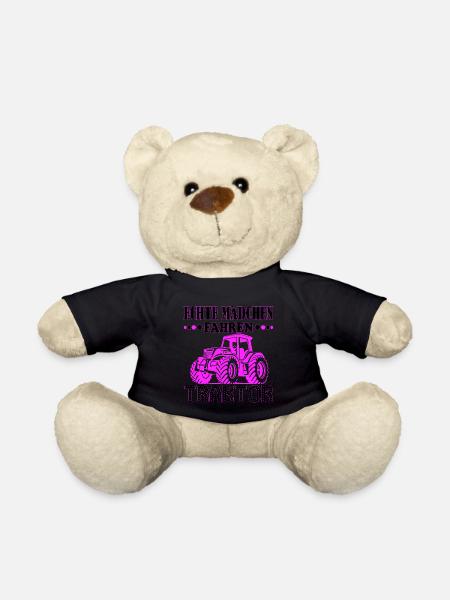 Echte Mädchen Fahren Traktor - Teddy - Schwarz