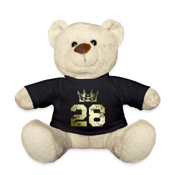 28 Zahl Krone - Teddy - Schwarz - Vorne