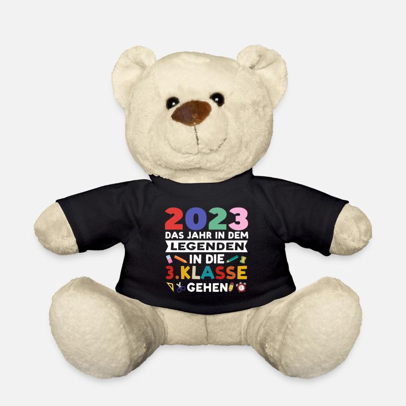 3.Klasse 2023 Anfang Drittklässler Geschenk - Teddy - Schwarz