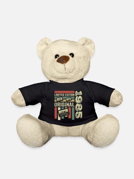 Vintage 1985 - Retro Geburtstagsspruch 1985 - Teddy - Schwarz