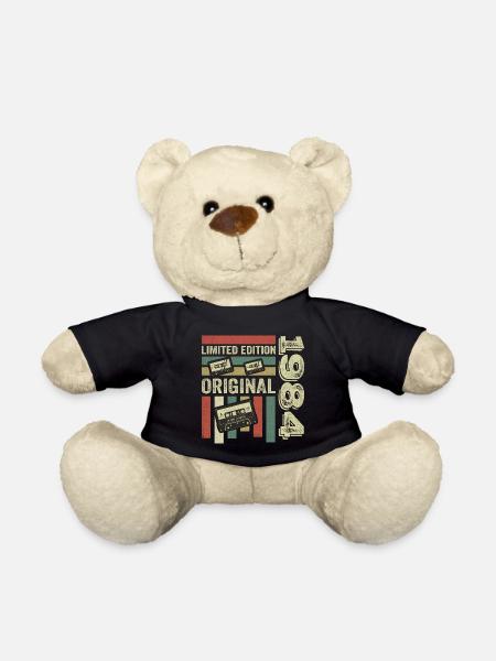 Vintage 1984 - Retro Geburtstagsspruch 1984 - Teddy - Schwarz