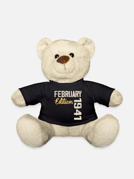 Februar 1941 Geburtstag Februar 1941 Retro - Teddy - Schwarz