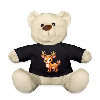 Cute Baby Moose - Teddy Bear - black - Front