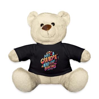 Grandpa is a baker, our grandpa likes to bake - Teddy Bear - black - Front