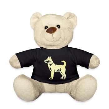 Husky Hund Silhouette - Teddy - Schwarz - Vorne