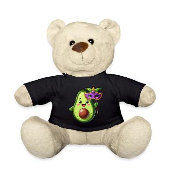 Mardi Gras Avocat Sucré Végétarien Dessin animé - Nounours - noir - Devant