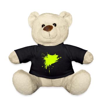 Fleck Farbe Gespritzt gelb Schmutz schmutzig - Teddy - Schwarz - Vorne