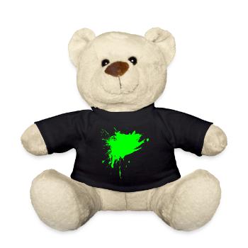 Stain Brush Color Sprayed light green Dirt Green - Teddy Bear - black - Front