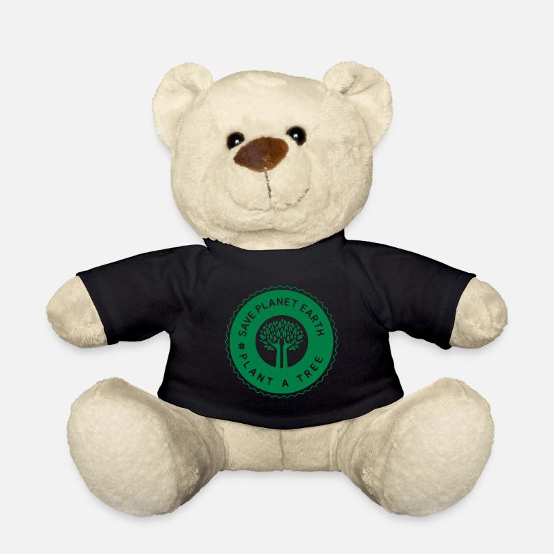 Environmental Protection Mother Earth Nature Conservation Environment Eco - Teddy Bear - black