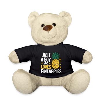 Ananas tropische hawaiianische Frucht - Teddy - Schwarz - Vorne