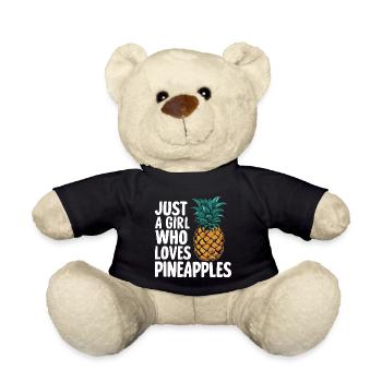Ananas tropische hawaiianische Frucht - Teddy - Schwarz - Vorne