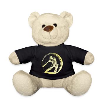Cricket Man - Teddy Bear - black - Front