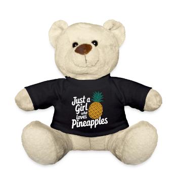 Ananas tropische hawaiianische Frucht - Teddy - Schwarz - Vorne