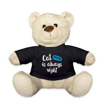 Cat is always right - katze meow meow - Teddy - Schwarz - Vorne
