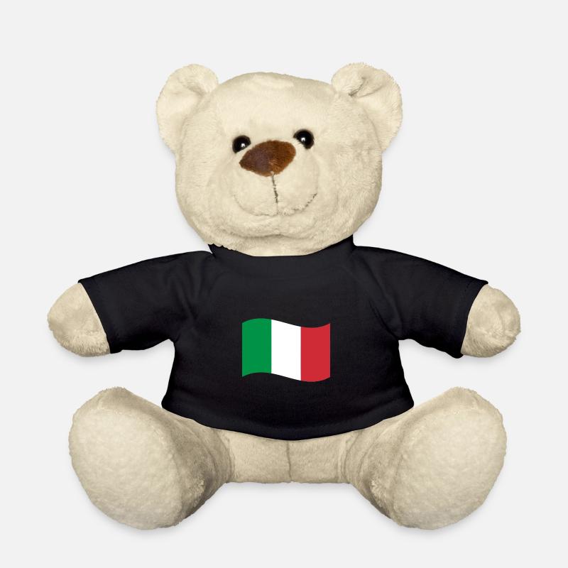 Drapeau de l'Italie / vague - Nounours - noir
