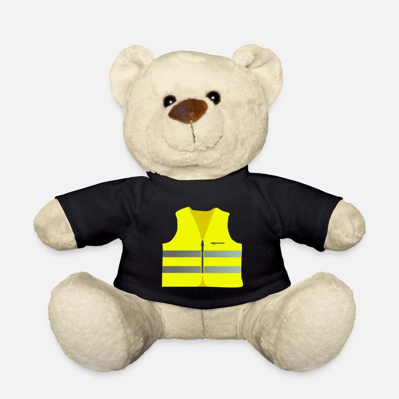 Warnweste für den Gelbe Westen Protest Gelbwesten - Teddy - Schwarz