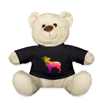 Frenchie bouledogue français arc-en-ciel coloré - Nounours - noir - Devant