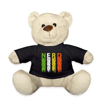 Nerd Computerfreak Geschenkidee - Teddy - Schwarz - Vorne