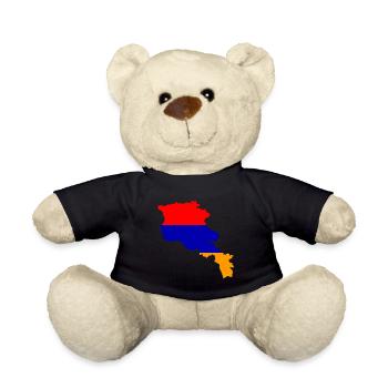 Armenia flag map flag - Teddy Bear - black - Front