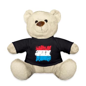 Luxembourg Flag Luxembourg flag Home - Teddy Bear - black - Front