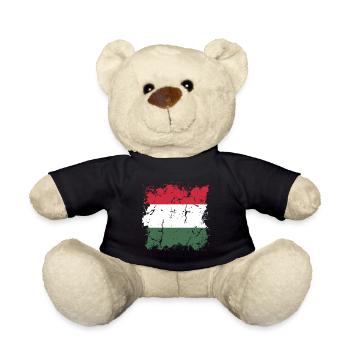 Hungary Flag Hungarian Flag Balaton Hungary - Teddy Bear - black - Front