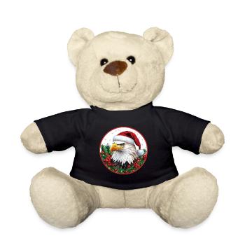 Santa Claus Eagle - Teddy Bear - black - Front