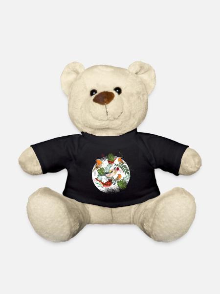 Vögel im Wald - Teddy - Schwarz