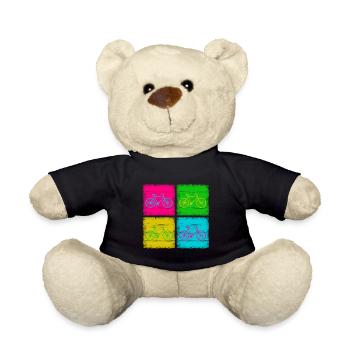 Vélo Vélo Vélo Pop Art idée cadeau - Nounours - noir - Devant