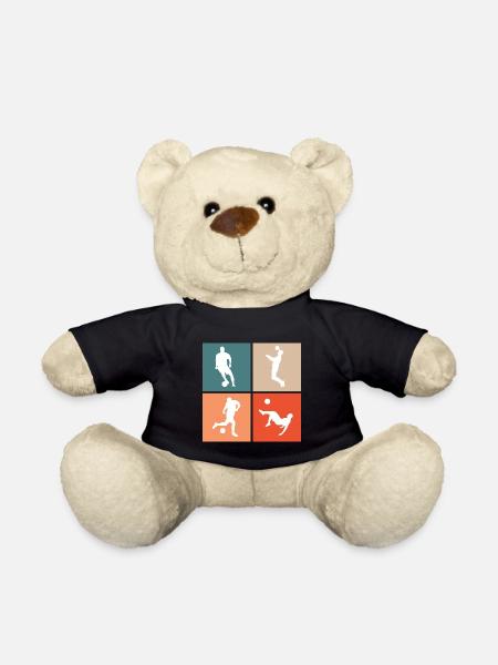Football Footballer - Teddy Bear - black