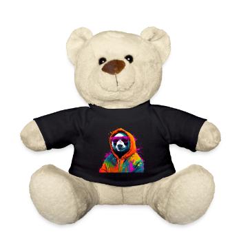 Panda Bear Bamboo Panda Colorful - Teddy Bear - black - Front
