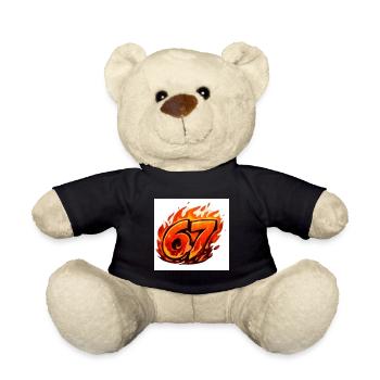 Fire Logo67 - Teddy Bear - black - Front