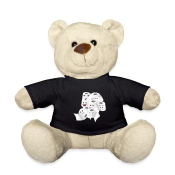 Papier toilette. Beaucoup. Virus. Gardez l'humour - Nounours - noir - Devant